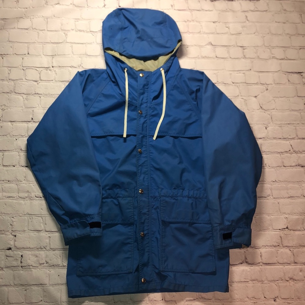 Vintage Gore-Tex REI blue rain coat jacket